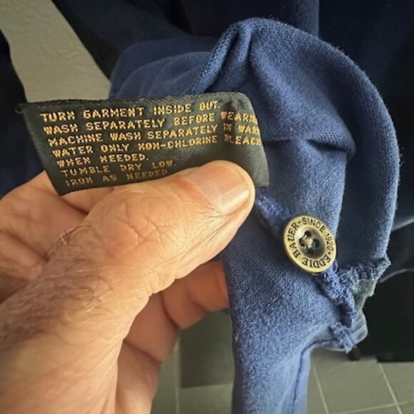 Vintage Eddie Bauer Plaid Rugby Corduroy Collar Long Sleeve Shirt  Size M/M GUC - Picture 10 of 11